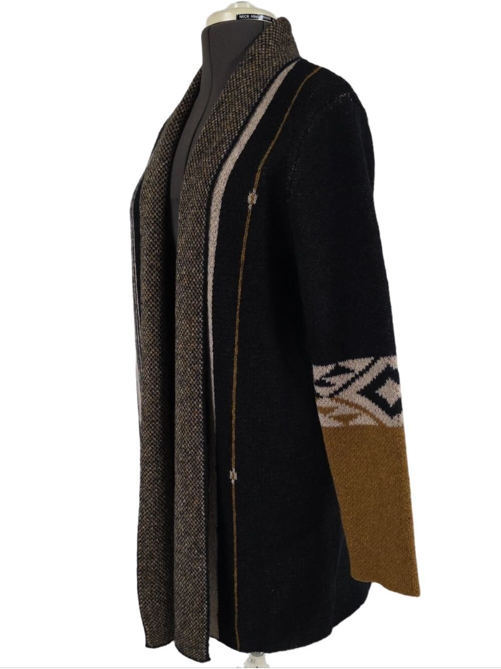 NWOT Bobeau Southwestern Geometric Tribal Duster Cardigan Sweater, Size Large - Picture 10 of 12